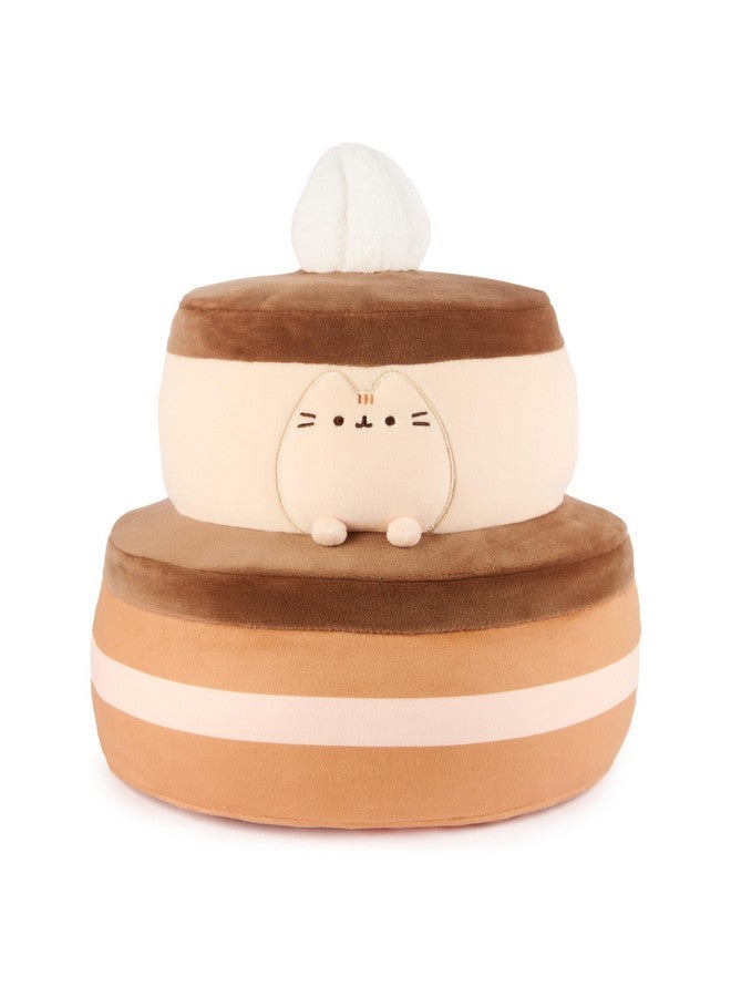 GUND دميه جوند بوشين كعكة الشوكولاتة سكووشين، لعبة قابلة للضغط، دمية قابلة للجمع، دمية حلوى، حيوان محشو على شكل قطة للأعمار من 8 سنوات وما فوق، بني، 11 إنش - Image 1