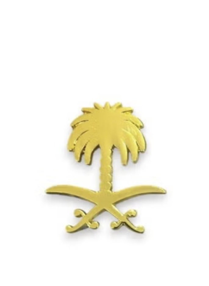 Saudi National Small Size Phone Sticker Gold 