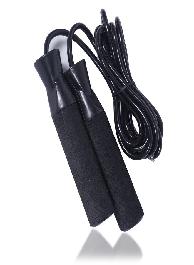 StarX STAR X Black Ball Bearing Skipping Rope for Fitness and Cardio, Speedy Skipping Rope, 9Ft Rope, 6 inch Handle - Image 3