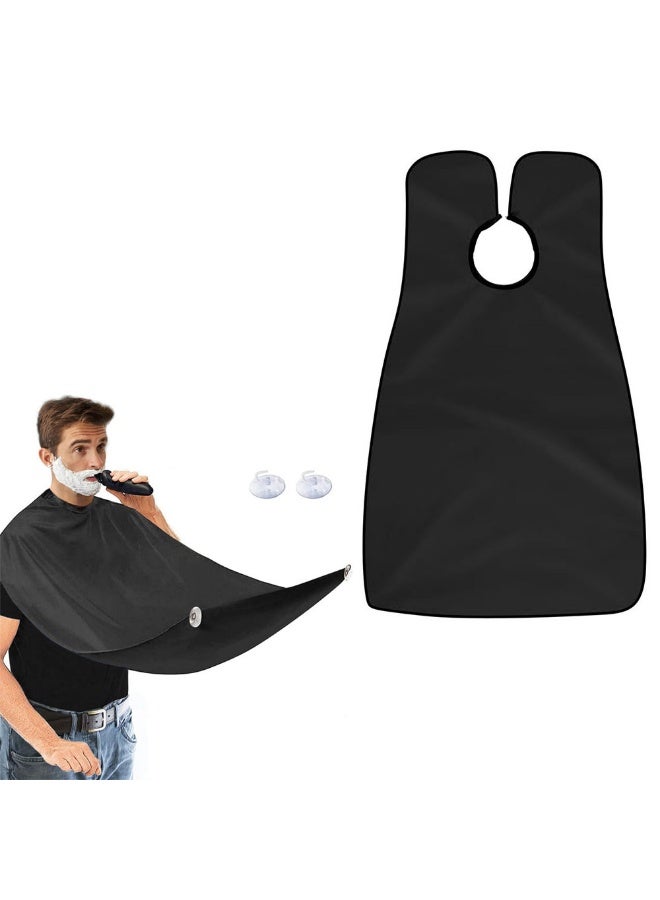 رداء حلاقة للرجال مئزر حلاقة اللحية بتصميم قابل للطي ذاتيًا رداء حلاقة اللحية غير لاصق - Image 1
