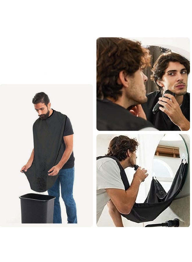 رداء حلاقة للرجال مئزر حلاقة اللحية بتصميم قابل للطي ذاتيًا رداء حلاقة اللحية غير لاصق - Image 5