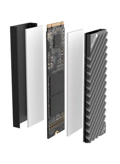 Aookay M.2 Heatsink Cooler, PS5 SSD Heatsink M.2 2280 SSD Heatsink Aluminum Double-Sided NVME Heat Sinks for PS5 Computer PC (Gray)  - Image 2