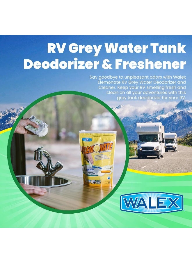 Walex TOI-61776 Elemonate Grey Water Deodorizer Drop-Ins, Fresh Lemon Scent (Pack of 5) - Image 2