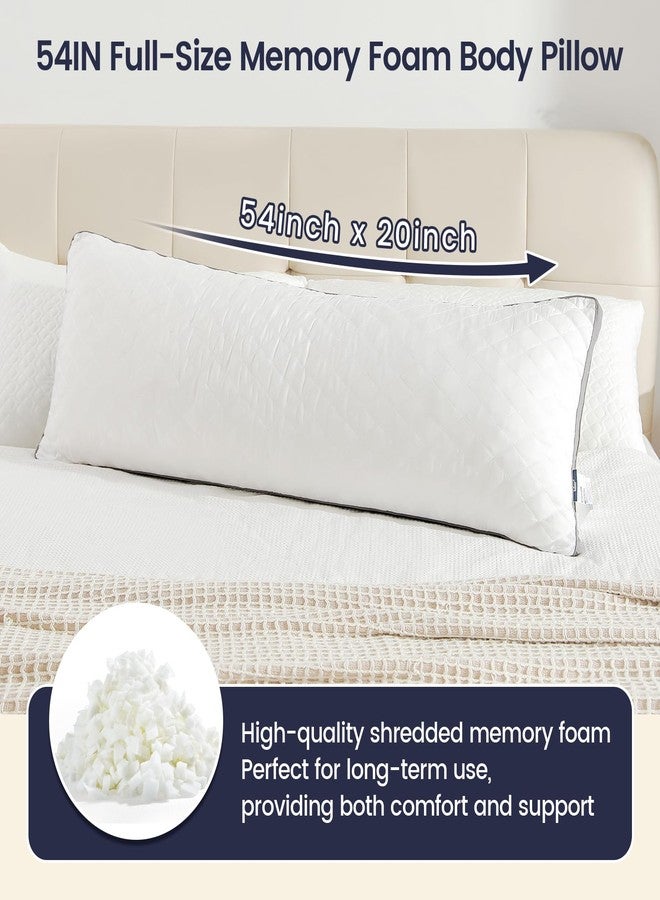 Rainmr Shredded Memory Foam Extra-Firm Body Pillow, Breathable Thick Body Pillow for Side Sleep, 20 x 54 Inches Long Hugging Bed Pillows for Adults,Big Support Full Body Pillow for Sleeping - Image 2