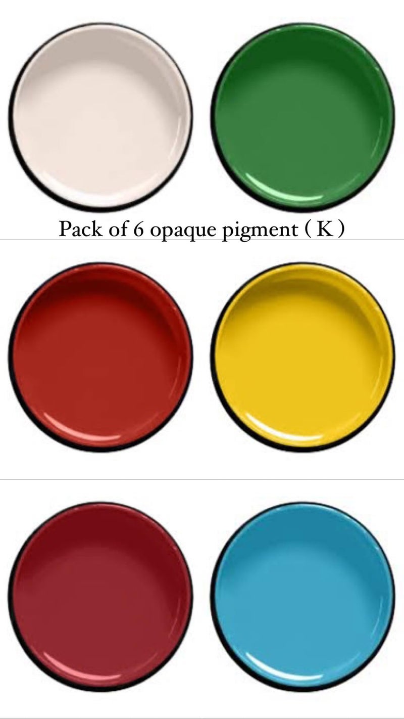 IRIKA Vibrant Artistry: 6-Color Opaque Paste Pigment Resin Art Set (20g Each) - White, Opal Green, Signal Red, Ocean Blue, Magenta, Yellow - Non-Toxic Resin Pigment Set for Creative Art Projects - Image 2