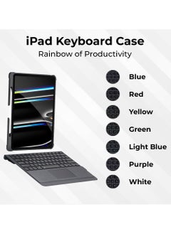 iPad 10.9 10th Gen 2022 Keyboard Folio Combo with Detachable Keyboard Trackpad and Smart Connector English & Arabic with Screen Protector in Elegant Adjustable Stand, Portrait/Landscape Dual Mode, 7 color Backlit Keyboard - pzsku/Z6FDE56FCB7957957F8DEZ/45/_/1736853929/474cce2a-a7ad-41c9-a95c-0e3b72cfa416