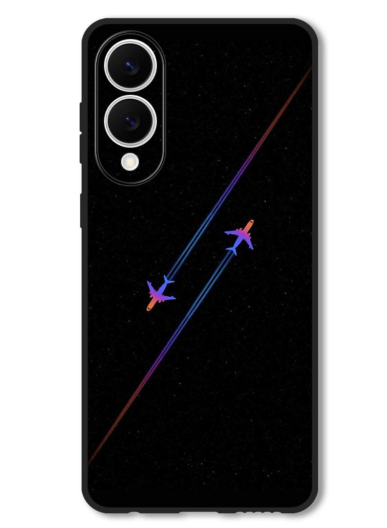 Theodor Case Compatible with Samsung Galaxy S25 Edge 6.7 Inch Protection Shockproof Bumper Cover Airplanes - Image 1