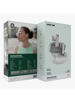 GREEN LION True Wireless Earbuds Manchester  with Bluetooth 5.4 & Low Latency Mode, 4H Playtime, Fast Charging, 8mm Drivers & Long Standby/ Ergonomic Noise-Isolating In-Ear Headphones for Music, Calls & Gaming - White  - Image 4