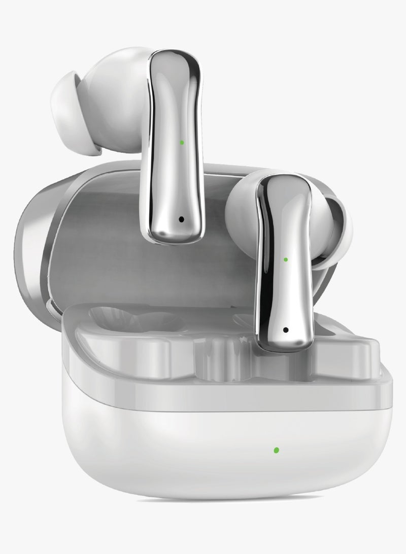 GREEN LION True Wireless Earbuds Manchester  with Bluetooth 5.4 & Low Latency Mode, 4H Playtime, Fast Charging, 8mm Drivers & Long Standby/ Ergonomic Noise-Isolating In-Ear Headphones for Music, Calls & Gaming - White - Image 1