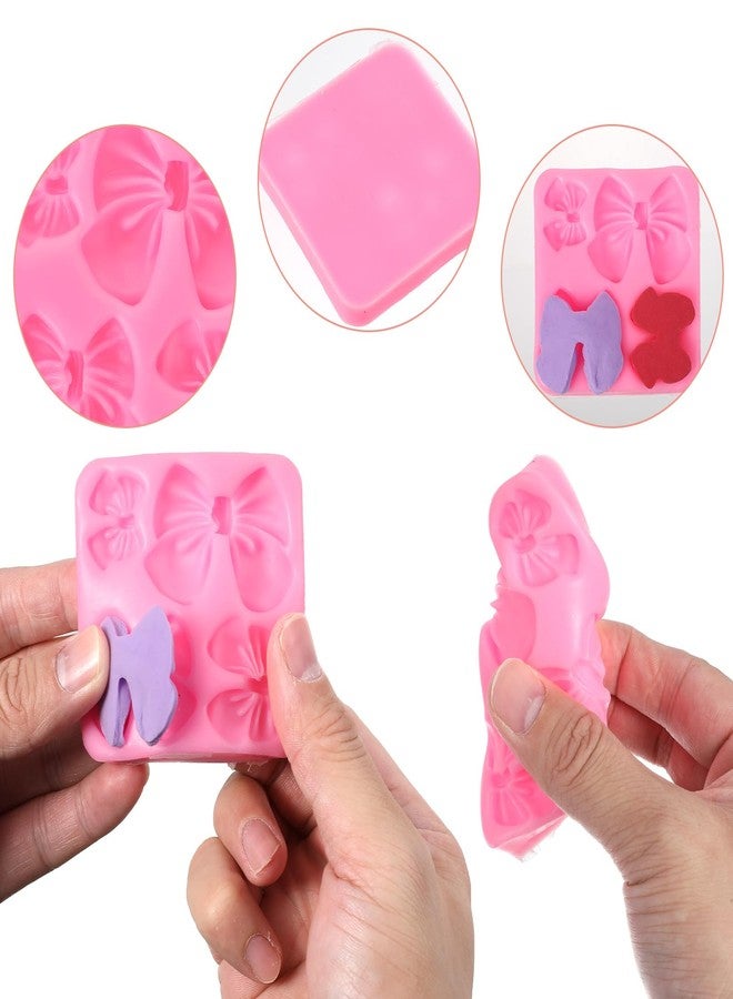 Ymapinc 2-Pack Bow Molds for Chocolate, Silicone Fondant-Mold for Mini Cake Making & Baking, Candy DIY Tool for Wedding Birthday Party Decorations - Image 3