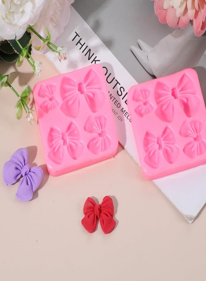 Ymapinc 2-Pack Bow Molds for Chocolate, Silicone Fondant-Mold for Mini Cake Making & Baking, Candy DIY Tool for Wedding Birthday Party Decorations - Image 4
