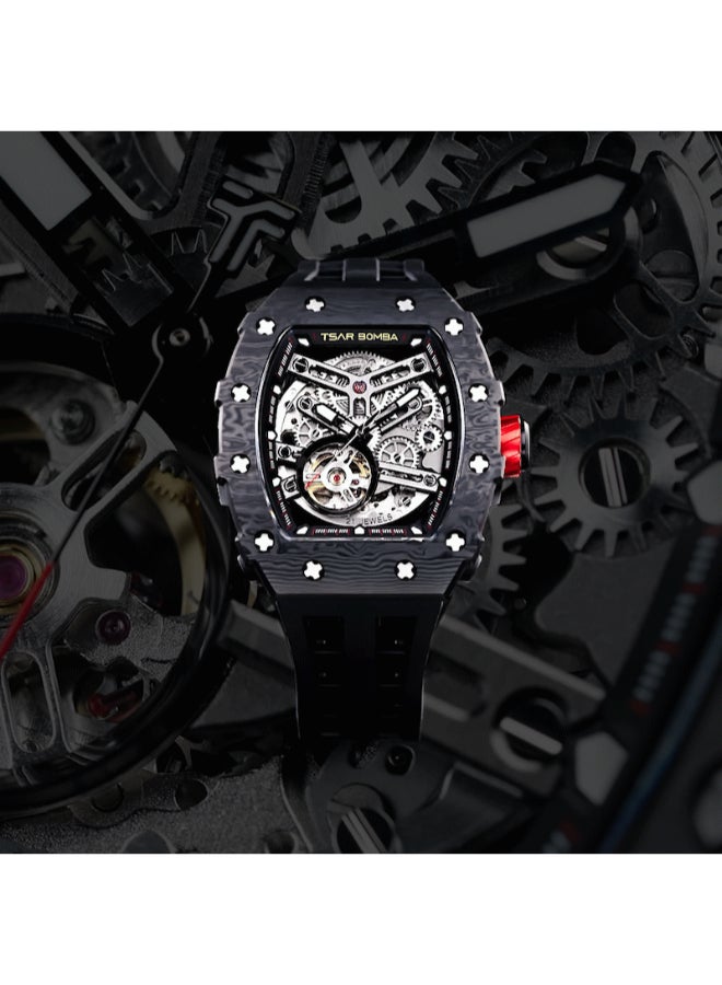 TSAR BOMBA ساعة رجالية أوتوماتيكية مطاط  - - Image 5