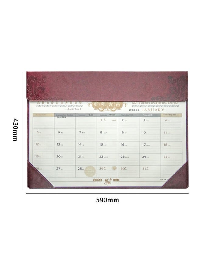 Trnfa Trnfa Db-8281 Brown Large Desk Calendar Business Office Desktop Large Creative Calendar Grid Monthly Calendar Simple Schedule Planner Calendar