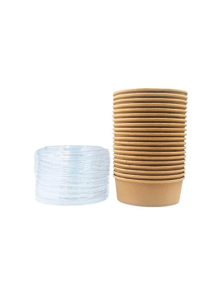 PureEarth Kraft Salad Bowl – (25 Pieces) | Eco-Friendly & Biodegradable  - Image 2