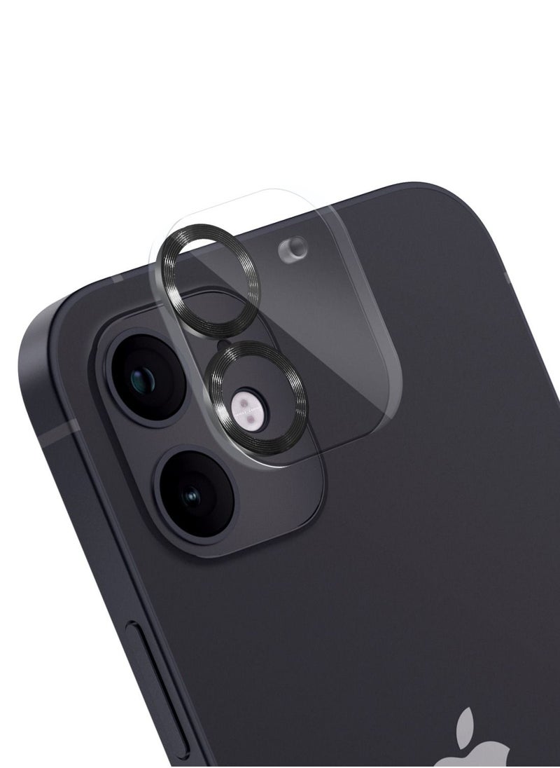 Moxedo Camera Lens Protector, 9H Tempered Glass, Scratch Resistant Aluminum Alloy Frame Camera Cover Screen Protector Compatible for iPhone 12/6.1 inch - EERIE BLACK - pzsku/Z6FDEAC61B09ADEFF4B86Z/45/_/1651144327/726a2ab5-4187-4c5f-8c16-a922594adb22