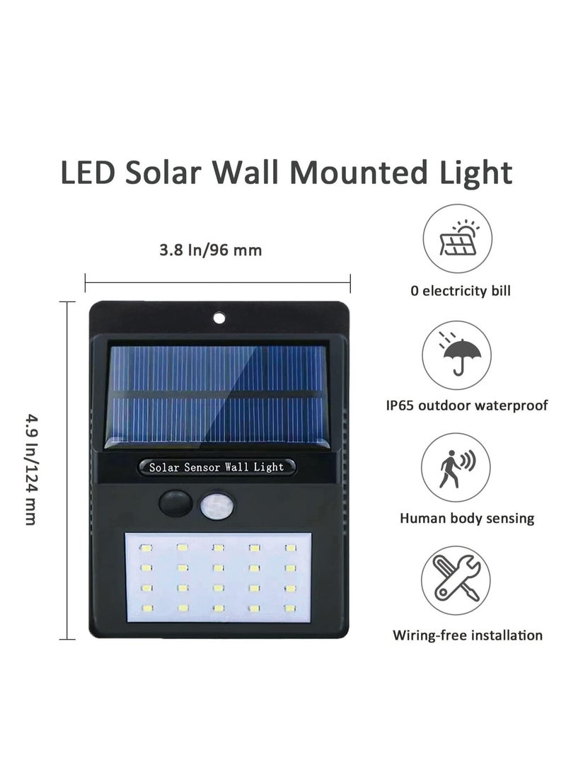 Generic 4 Pack Solar Motion Lights Outdoor, 3 Modes/100LED Solar Lights IP65 Waterproof Solar Motion Sensor Lights Solar Wall Lights Outdoor Lights for Front Door, Backyard, Garage (4 PACK(02)) - Image 5