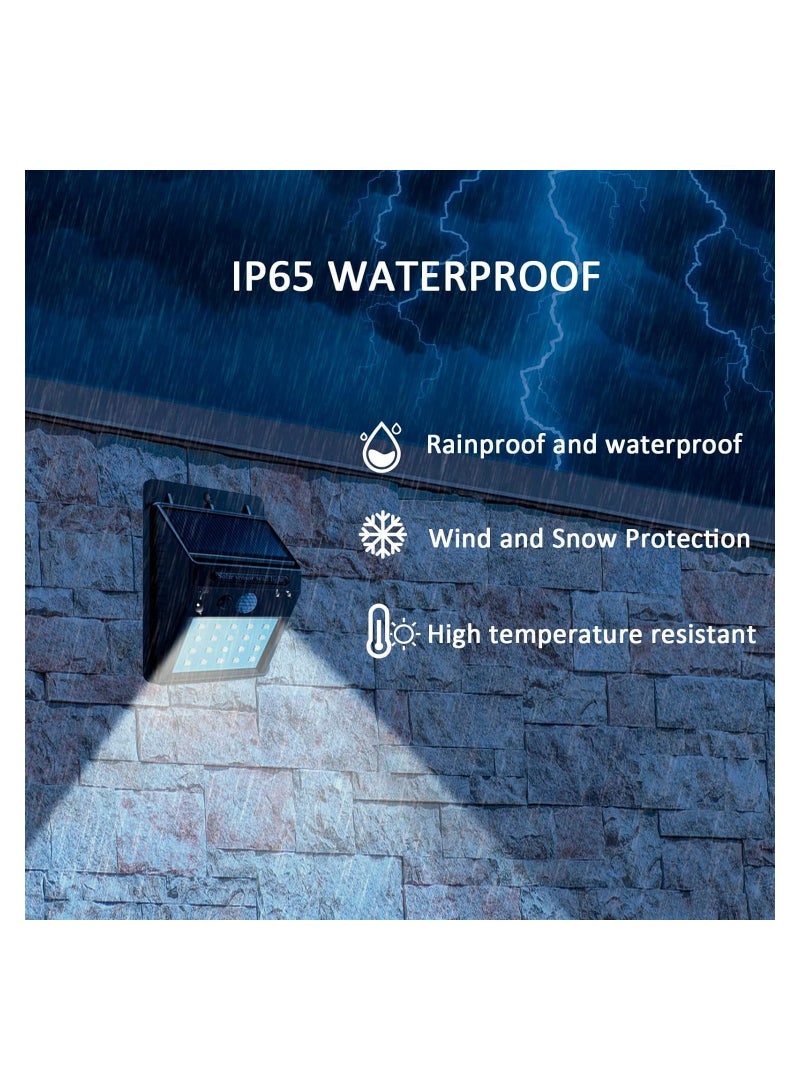 Generic 4 Pack Solar Motion Lights Outdoor, 3 Modes/100LED Solar Lights IP65 Waterproof Solar Motion Sensor Lights Solar Wall Lights Outdoor Lights for Front Door, Backyard, Garage (4 PACK(02)) - Image 4