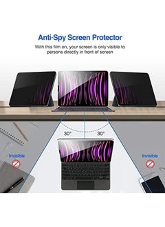 Procases For Ipad Pro 12.9 Inch Privacy Screen Protector 6Th 5Th 4Th 3Rd Generation 2022 2021 2020 2018 Anti Spy Tempered Glass Screen Film Guard For Ipad Pro 12.9"  - Image 3