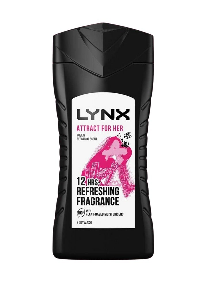 lynx غسول الجسم لينكس أتركت للنساء برائحة الورد والبرغموت 225 مل - Image 1