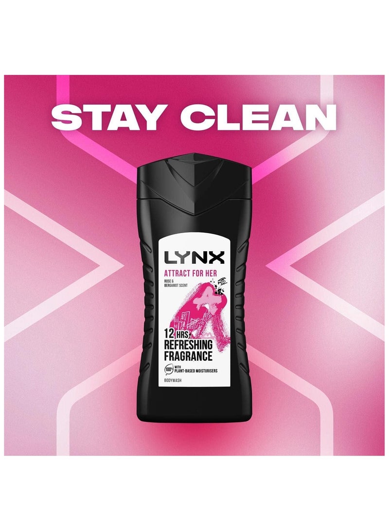 lynx غسول الجسم لينكس أتركت للنساء برائحة الورد والبرغموت 225 مل - Image 4