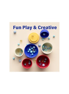 Y&D Stacking Cup Toys, for Boys & Girls, Building Tower Toy Baby Bathing Toy, Nesting Cups 7Pcs Silicone Soft with Fun Educational, Gift Early Educational Develop(6m+) (Red Passion)  - Image 5