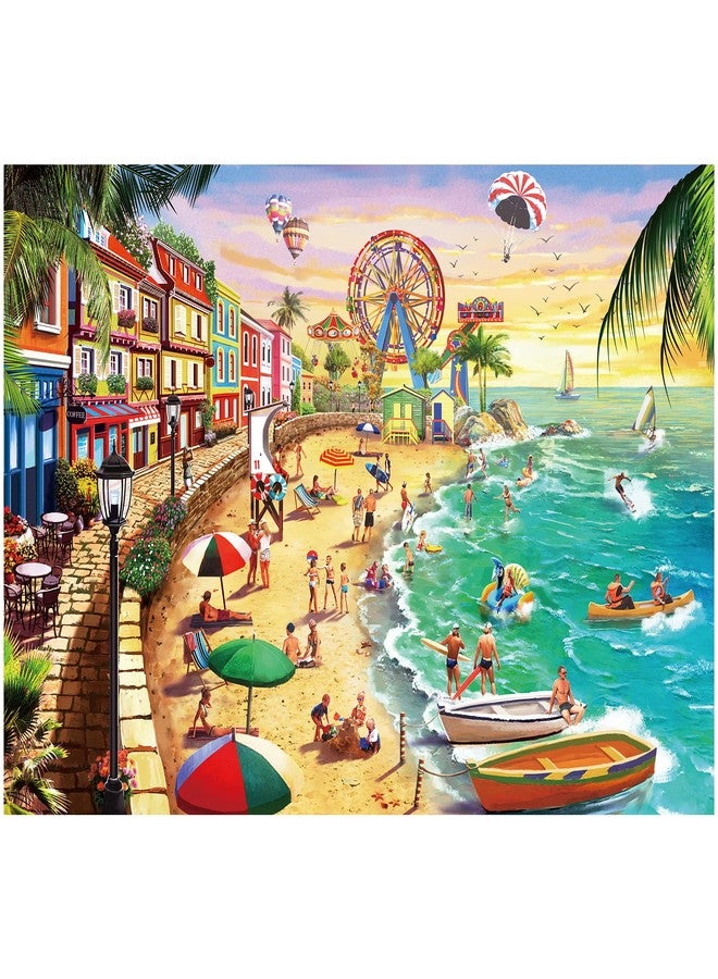 Lavievert Jigsaw Puzzle 1000 Piece Puzzle for Adults - Beach, Happy Vacation - Image 1