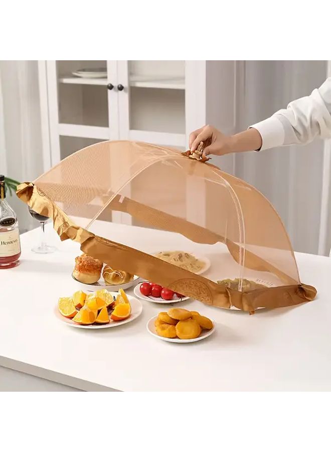 2pcs Gray Rectangle Foldable Mesh Kitchen Table Cover Bug Fly Protection - Image 4