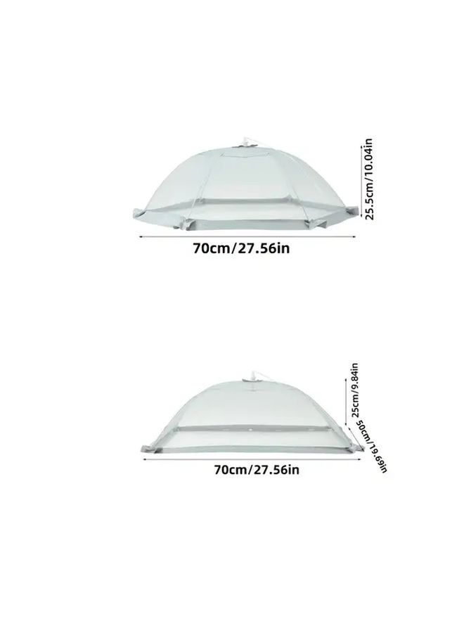 2pcs Gray Rectangle Foldable Mesh Kitchen Table Cover Bug Fly Protection - Image 3