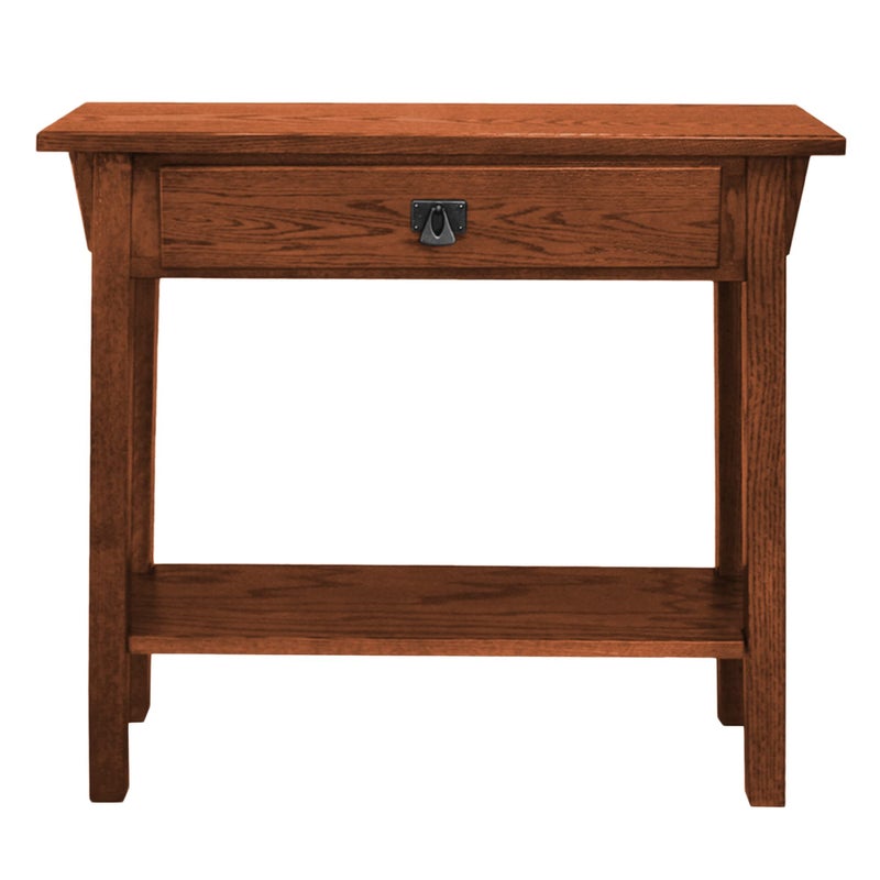 Leick Home Mission Console Table Solid Wood 1 Storage Drawer Bottom Display Shelf Narrow Depth EasyAssembly For Living RoomHallway Russet 300 in L x 100 in W x 280 in H 9057RS