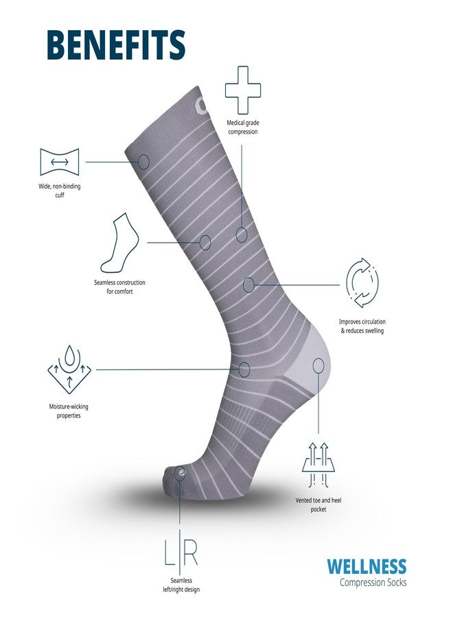 OS1st Wellness Compression Socks for circulation, swelling, deep vein thrombosis and calf cramps | 15-20mmHg - Image 3