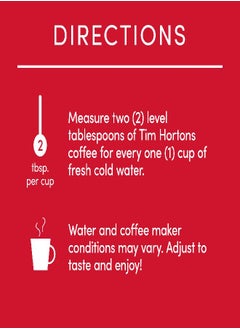 Tim Hortons Tim Hortons Original Blend, Medium Roast Ground Coffee, Perfectly Balanced, Always Smooth, Made with 100% Arabica Beans, 12 Ounce Bag  - Image 3