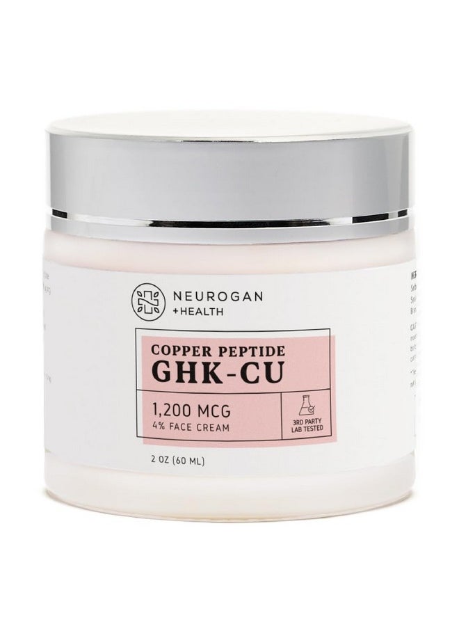 Neurogan - Neurogan Revitalizing GHK-Cu Copper Peptide Neck & Face Cream | Active Peptide Moisturizer, Skin Repair Cream for Radiant Skin | Daily Use Skin Care Hydration Face Moisturizer, 1,200 MCG, 2oz - Image 1