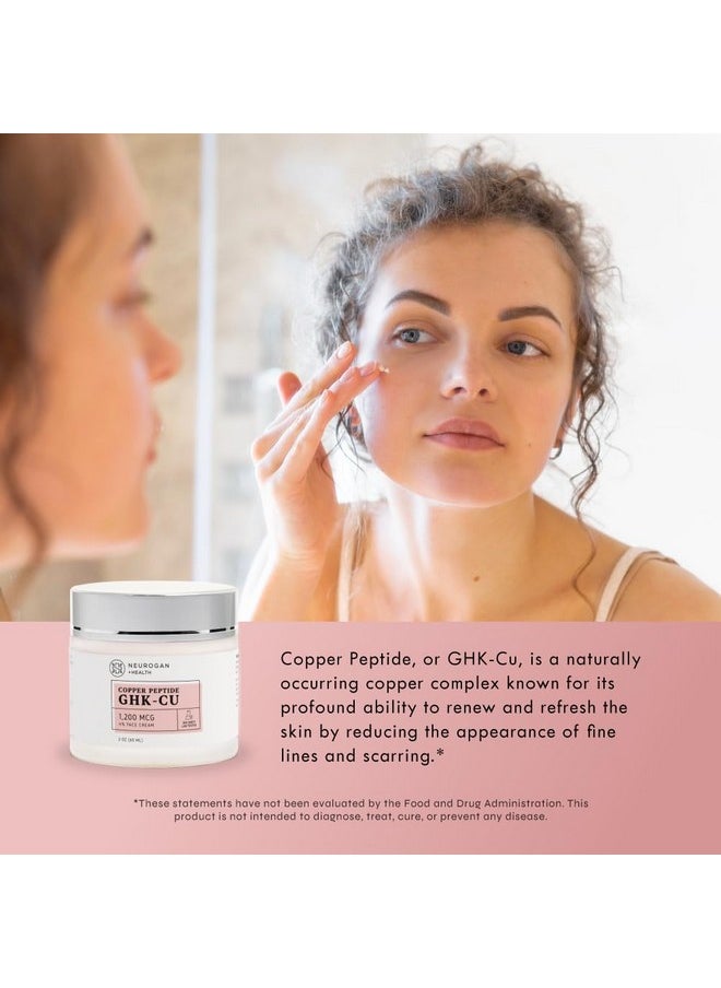 Neurogan - Neurogan Revitalizing GHK-Cu Copper Peptide Neck & Face Cream | Active Peptide Moisturizer, Skin Repair Cream for Radiant Skin | Daily Use Skin Care Hydration Face Moisturizer, 1,200 MCG, 2oz - Image 1