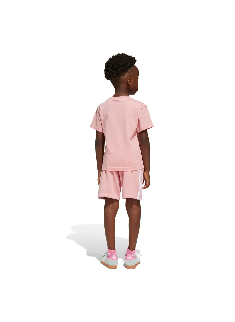 اديداس adidas SHORT TEE SET Pink Originals Kids SUITS