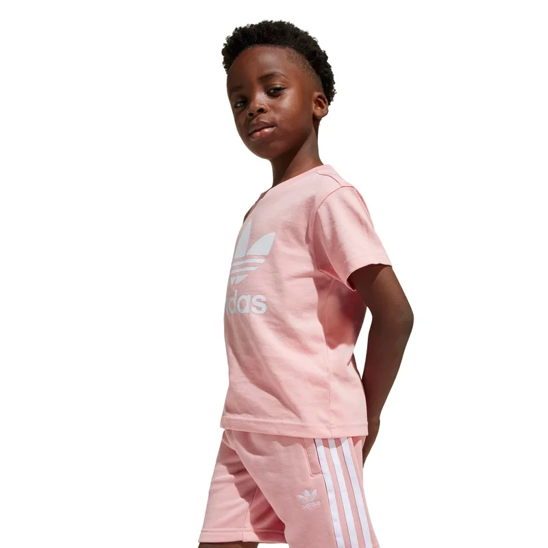 adidas SHORT TEE SET Pink Originals Kids SUITS