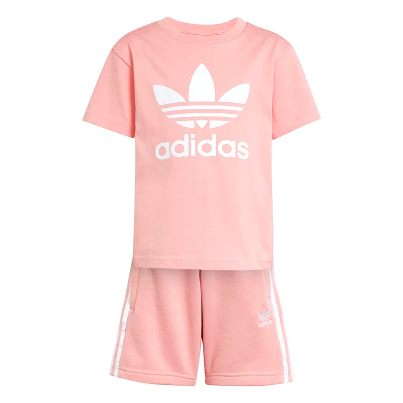 adidas SHORT TEE SET Pink Originals Kids SUITS