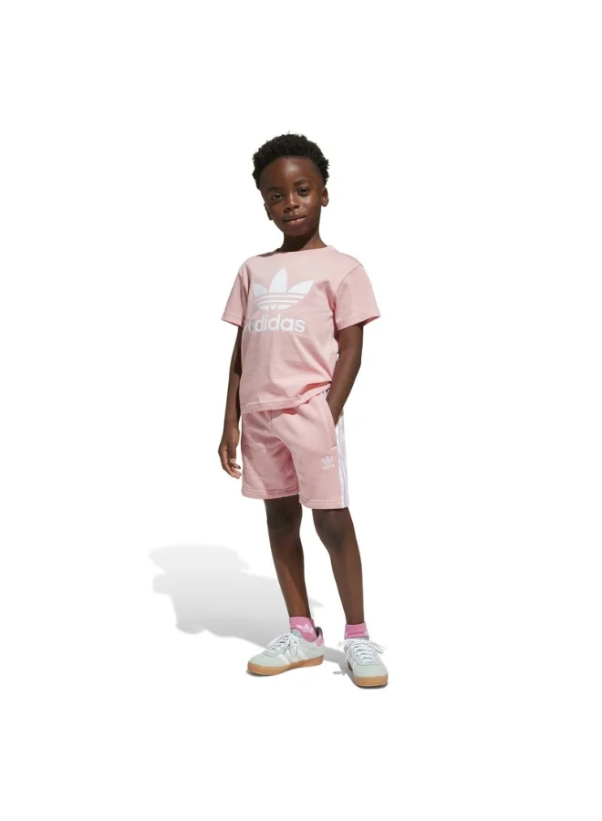 adidas SHORT TEE SET Pink Originals Kids SUITS