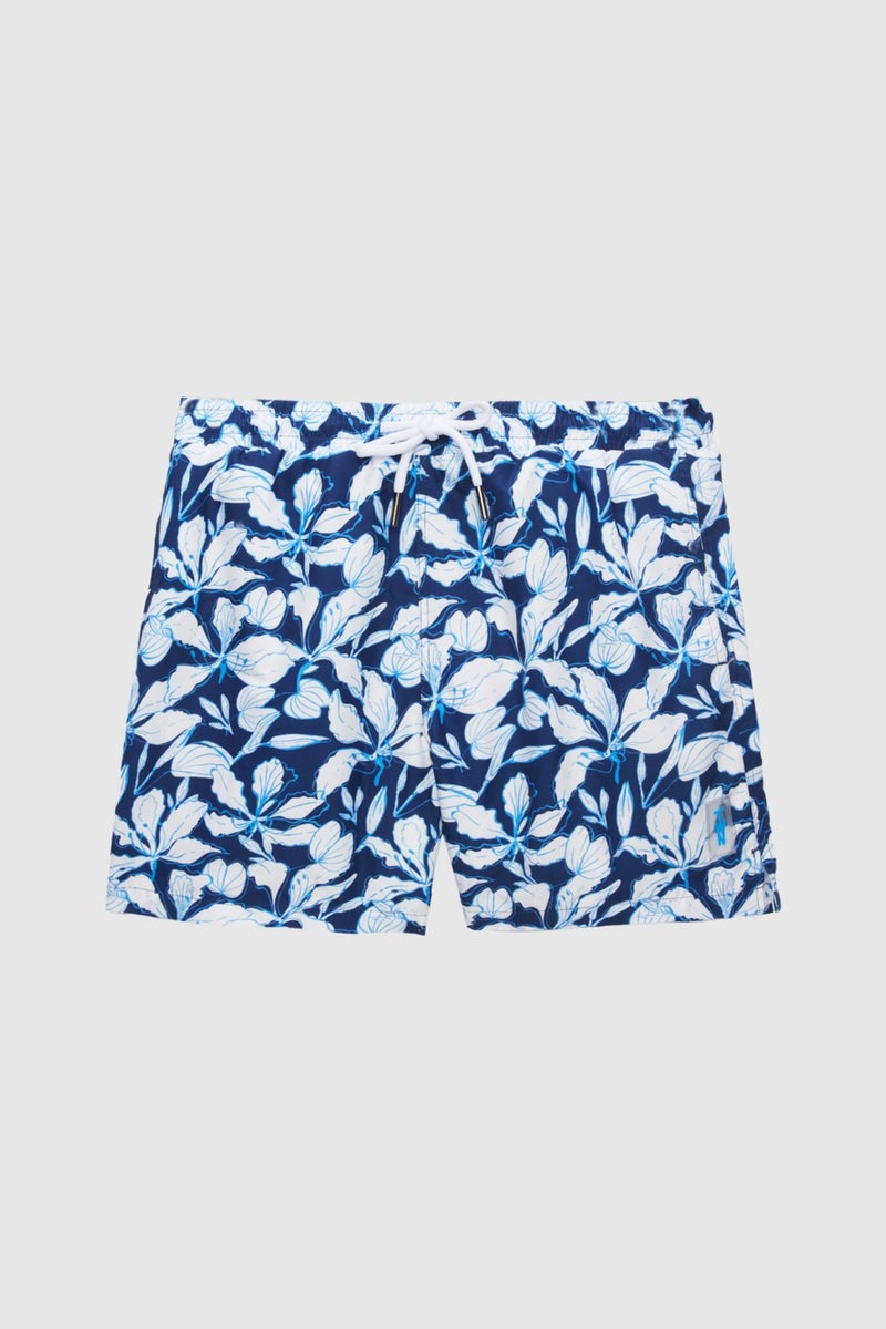 twn Regular Fit Navy Blue Printed Shorts Swimsuit 0EC62AD06105M  - Image 1