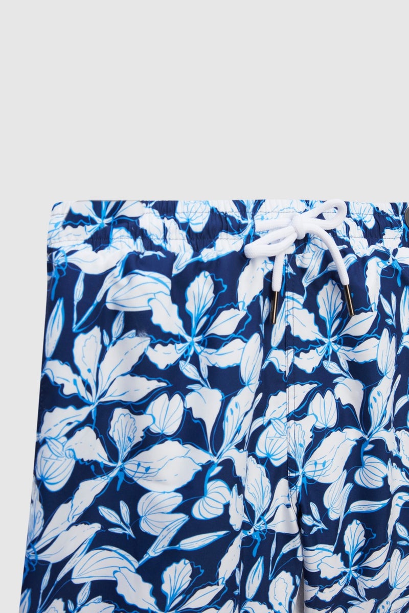 twn Regular Fit Navy Blue Printed Shorts Swimsuit 0EC62AD06105M  - Image 2