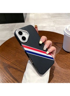 Kevlar Texture For Iphone 16 Mobile Phone Case Magnetic For Iphone14 Water Sticker 13 Metal 15Promax Hard Shell-Color:Sj15 [water Sticker Magnetic Suction] Varnish Oblique Three-color Pattern-Applicable Model:For Iphone13Promax