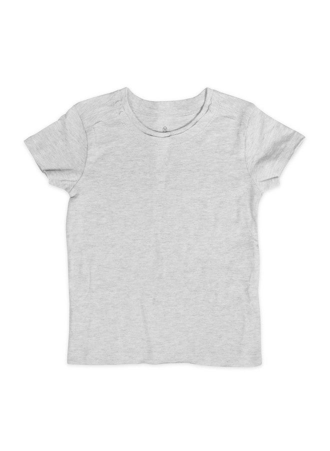 HonestBaby HonestBaby Unisex Baby Organic Cotton Short Sleeve T-shirt Multi-packs Infant-and-toddler-shirts, 5-pack Gray Ombre, 2T US  - Image 4