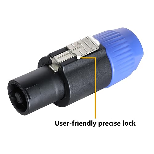 HBU 10 PCS 4 Pole Speakon Connectors - Pack of 10 Pro DJ PA Speak-On Connector with Twist Lock - 4 Conductor Audio Adapter Replacement - Compatible NL4FC, NL4FX, NLT4X, NL2FC, NL2FX - Image 5