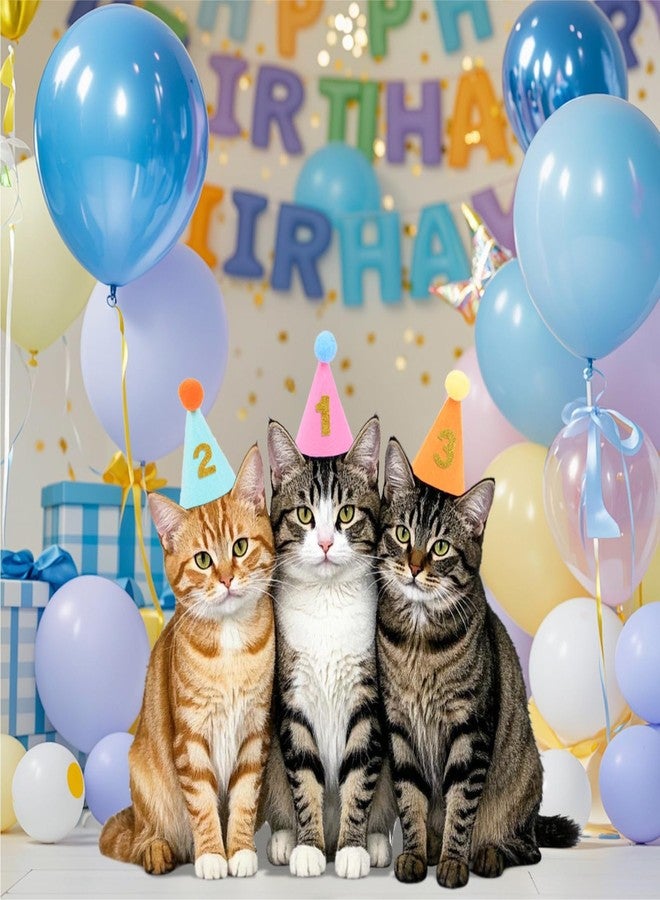 QZV 12pcs Mini Party Hats for Stuffed Animals，Pet Birthday Party Hats Dolls Dog Cat Rabbit Puppies Assorted Animal Birthday Decorations with Gold Numbers - Image 5