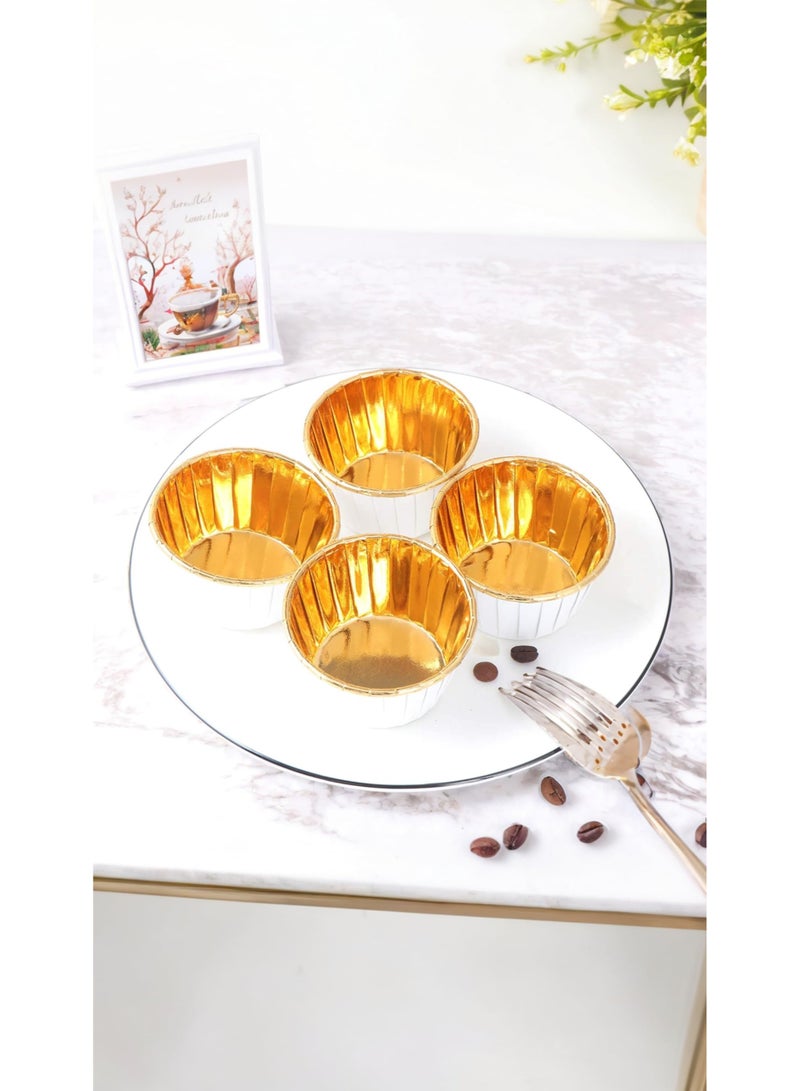 Bukela Sweet seven Convenient Cupcake Ramekins Set | 50 Disposable 7oz Cups with Lids | Muffin Baking Cups for Weddings & Birthdays | Easy Cleanup for Parties - Image 3