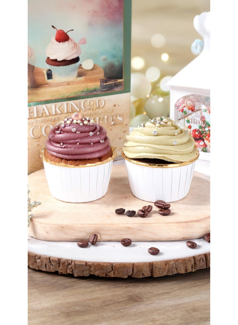 Bukela Sweet seven Convenient Cupcake Ramekins Set | 50 Disposable 7oz Cups with Lids | Muffin Baking Cups for Weddings & Birthdays | Easy Cleanup for Parties - Image 2