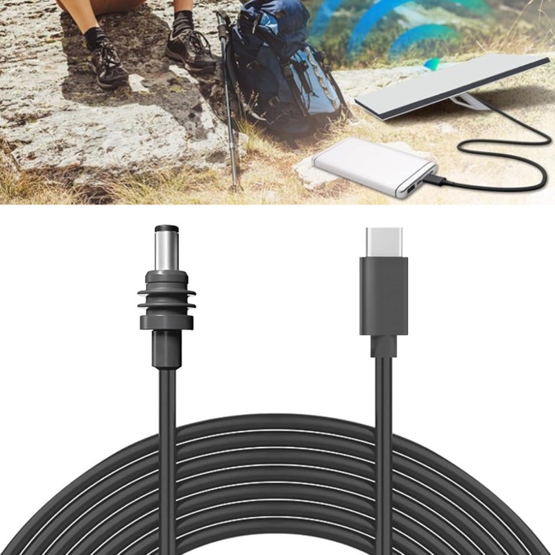 USB C to DC Power Cable for Satellite 10ft 20AWG 100W IP68 Water Resistant Type C Male to DC Male Charging Cord for Indoor Outdoor - Image 1