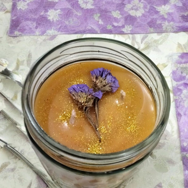 Essence Glow Cinnamon Scented Organic Beeswax Jar Candlejar candleDecorative  - Image 1