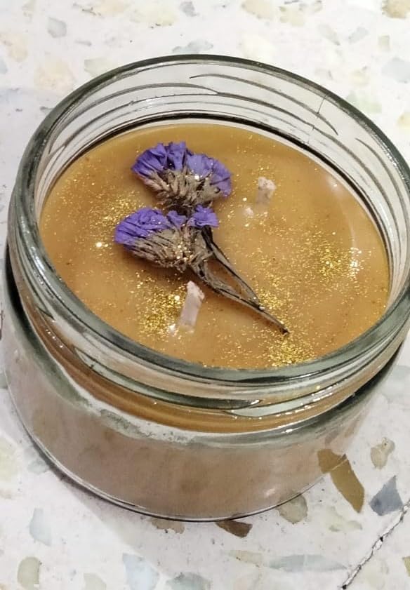 Essence Glow Cinnamon Scented Organic Beeswax Jar Candlejar candleDecorative  - Image 2