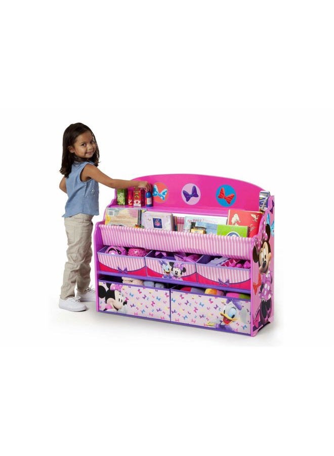 Delta CHILDREN Deluxe Book & Toy Organizer - Greenguard Gold Certified, Disney Minnie Mouse - Image 4