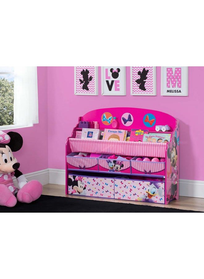 Delta CHILDREN Deluxe Book & Toy Organizer - Greenguard Gold Certified, Disney Minnie Mouse - Image 2